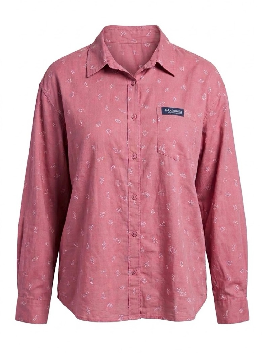Columbia Women’s Long-Sleeve Pink Button-Up Shirt